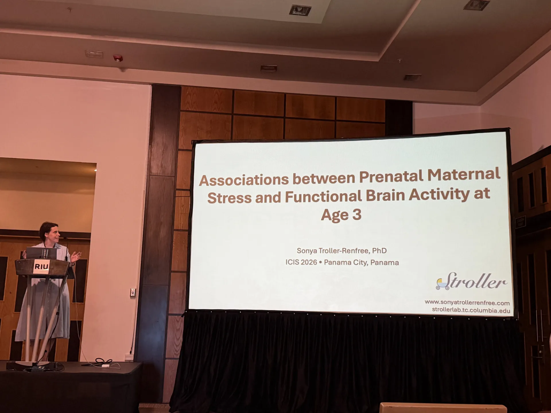 Sonya giving her presentation
