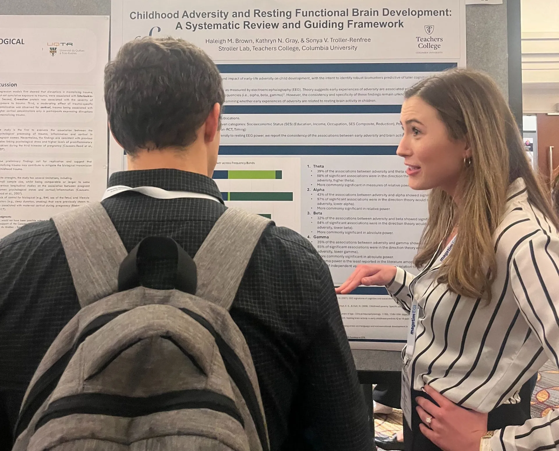 Haleigh presents her poster