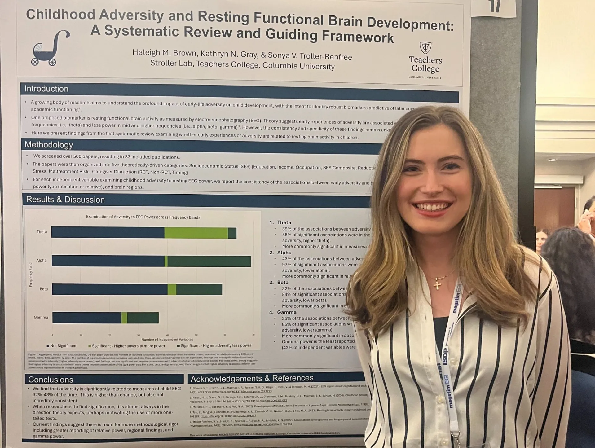 Haleigh in front of her poster